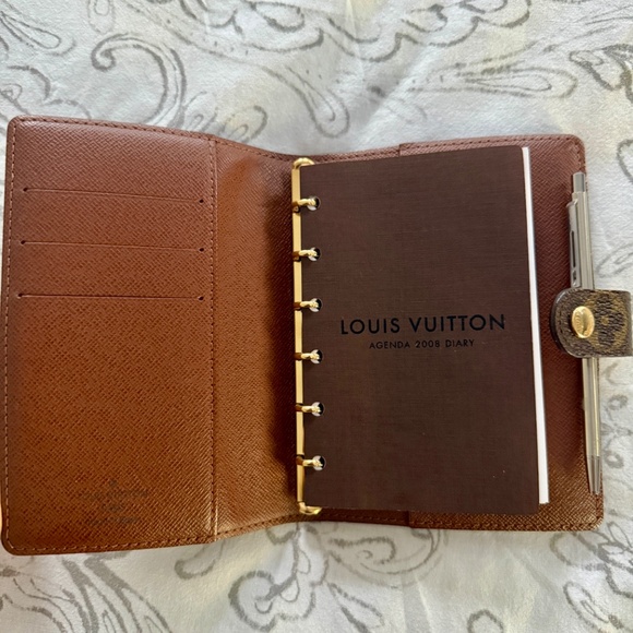 Authentic Louis Vuitton LV Small Ring Agenda Cover Planner Monogram PM - Picture 8 of 12